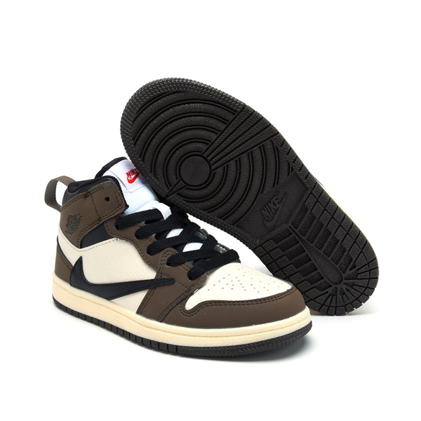 Youth Running Weapon Air Jordan 1 Brown Shoes 0031